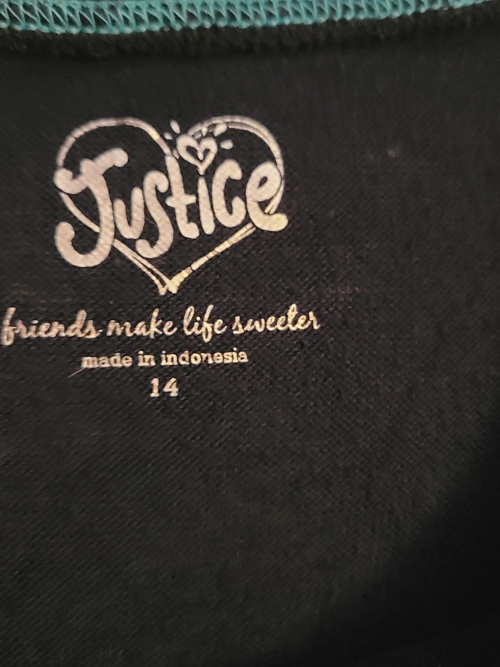 Justice Navy Long Sleeve with Yellow Smiley and Neon Blue 'Smile' Graphic